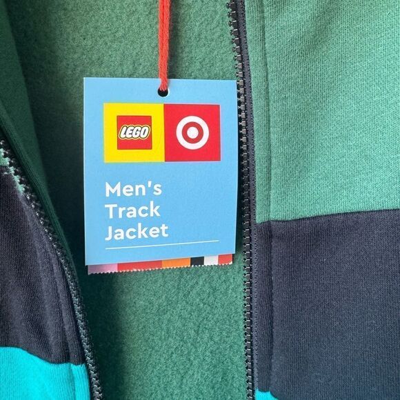 LEGO x Target Men’s Track Jacket Sz M Green Full Zip Fleece NWT Thermal - Picture 6 of 8